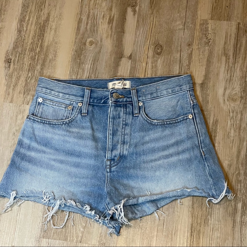 Madewell Relaxed Denim Shorts button fly 25